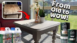 Old Coffee Table Makeover Start to Finish | Using Coatek Raw Wood Bleach & More