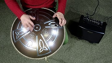 GUDA DRUM Plus FX. Custom Scale F Bb C Eb F G Ab Bb C. Celtic Design