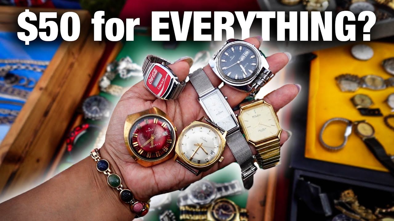Buying Vintage Watches with ONLY $50 at the BIGGEST Flea Market in Florida!