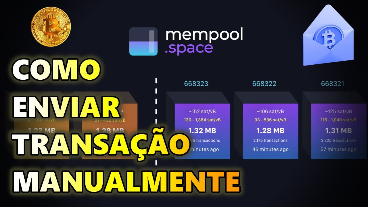 Como transmitir uma transação de Bitcoin pela Mempool sem carteira - YouTube
