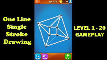 One Line : Single Stroke Drawing - Level 1 - 20