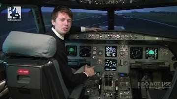 Cross - wind take - off and landing on a Airbus A320. Baltic Aviation Academy