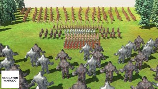 MUTANT APE Army vs ANCIENT HUMAN Army Animal Revolt Battle Simulator