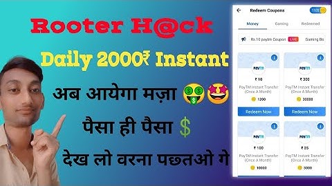 🤑 Rooter App H@ck Rooter Unlimited Coin Adder Script Unlimited Refer Bypass @Tech Tohid (Official)