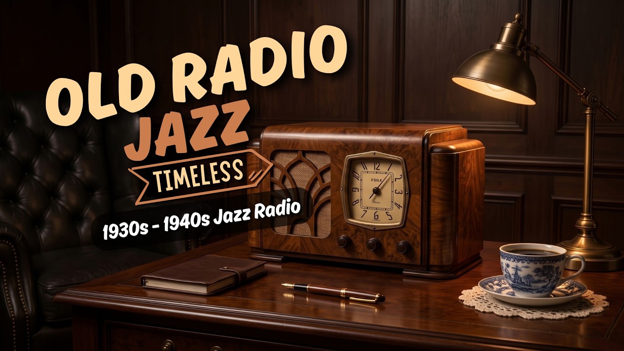Vintage Evening Radio Jazz – 1930s 1940s Smooth Swing & Vinyl Background Music