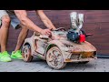 49cc 2 Stroke ENGINE in Lamborghini HURACAN - Restoration Abandoned Kids Car