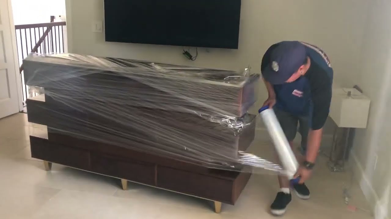 Professionally wrapping all furniture with our commercial grade stretch wrap is included with move