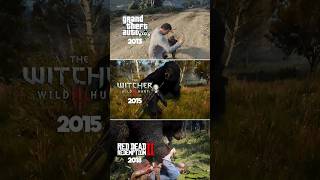 GTA 5 vs Witcher 3 vs RDR 2 - Wild Animal Attack Comparison #gta5 #witcher3 #rdr2 #gta6