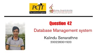 Data Base Task 42 | Create Relational Algebra Query | 1st Year | Java Institute | Kalindu Senarathne