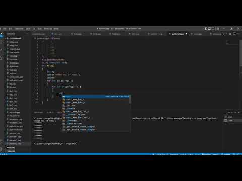 Left triangle star pattern in C++