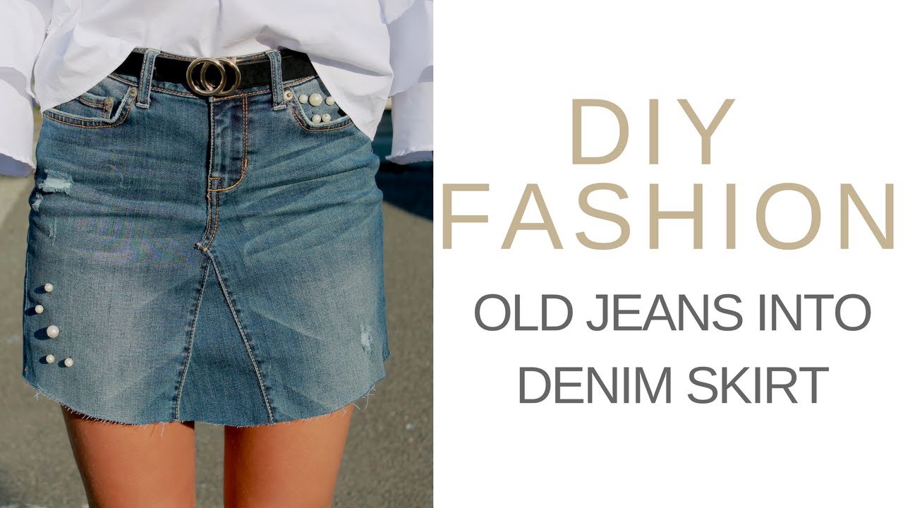 Как сделать юбку из джинс