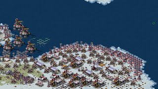 Red Alert 2 | extra hard AI | 7 vs 1 | The Ground Frozen map | France