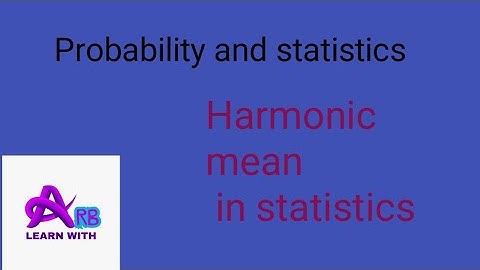 Lec-18 || Harmonic mean in statistics | how to find harmonic mean in continuous series #statistics