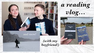 reading with my boyfriend, a snow storm, and new favorite books - a cozy vlog