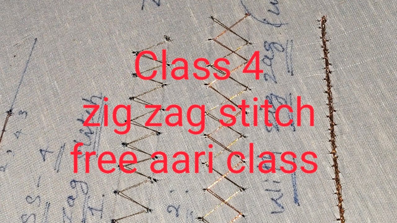 Zig zag stitch. Free aari class 4 .TK FASHION 9344170979 - YouTube