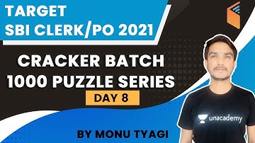 1000 Ques Puzzle Series (Day-8) | Cracker Batch | Target SBI PO/Clerk 2021 | Monu Tyagi
