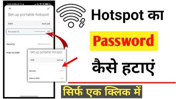 Hotspot ka password kaise hataye | How to remove or delete password from hotspot