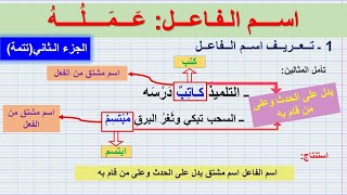 اسم الفاعل وعمله(الجزء 2) للثالثة إعدادي/ شرح سهل ومبسط