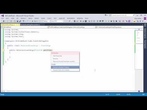 DevExpress CodeRush: Declare EventArgs Descendant