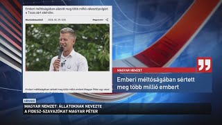 Állatoknak nevezte a Fidesz szavazókat Magyar Péter