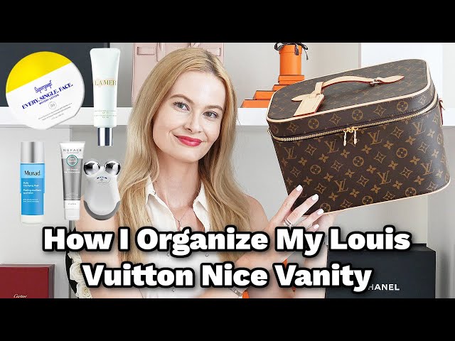 How I Organize My Louis Vuitton Nice Vanity, What's In My Bag