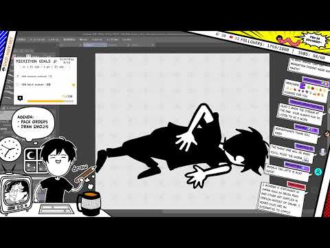 [japanese Mangaka] Packing Orders, Drawing, Staying Motivated And Productive! 💪 | Coworking, Q&a