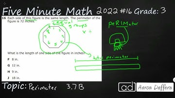 3rd Grade STAAR Practice Perimeter (3.7B - #11)