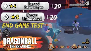 New Skills “Power Unleashed“ and “Beyond Super Saiyan“ in End Game Action, both maxed out