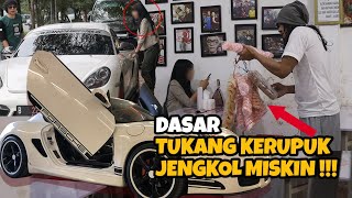 CW MATRE !!! NYAMAR JADI TUKANG KERUPUK JENGKOL | GOLD DIGGER PRANK INDONESIA  MOBIL SPORT