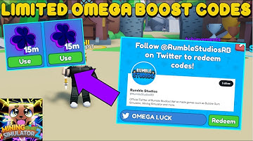 NEW LIMITED *OMEGA LUCK* BOOST CODES IN MINING SIMULATOR 2! (Roblox)