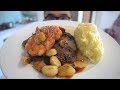 I cook a SURF N' TURF Dinner for my Girlfriend
