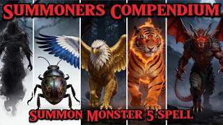 Summon Monster 5 D&D 3.5 Complete Creature List Stat Blocks