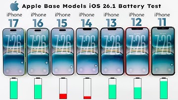 Apple iPhone 17 vs 16 vs 15 vs 14 vs 13 vs 12 vs 11 - iOS 26.1 BATTERY Drain Test 🔋
