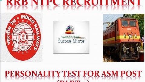 RRB NTPC PERSONALITY TEST FOR ASM POST(PART-2) |Success Mirror