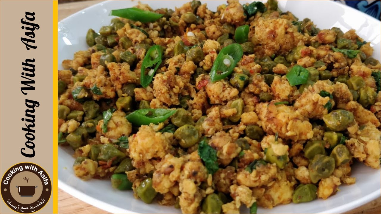 Tasty Green Chickpeas Recipe  -  Keema & Choliya  -  Hare Chane ki Sabzi by Cooking with Asifa - CWA