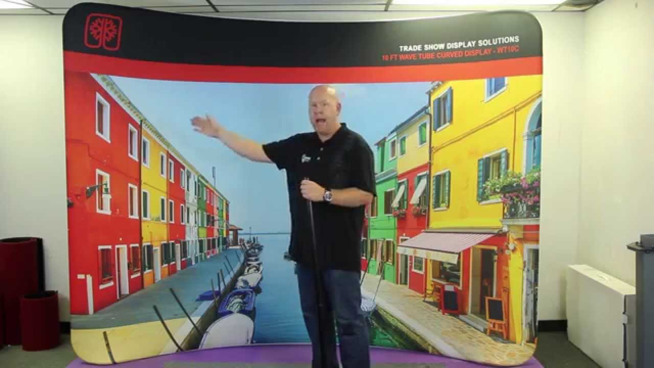 Wave Tube Tension Fabric Trade Show Display - YouTube
