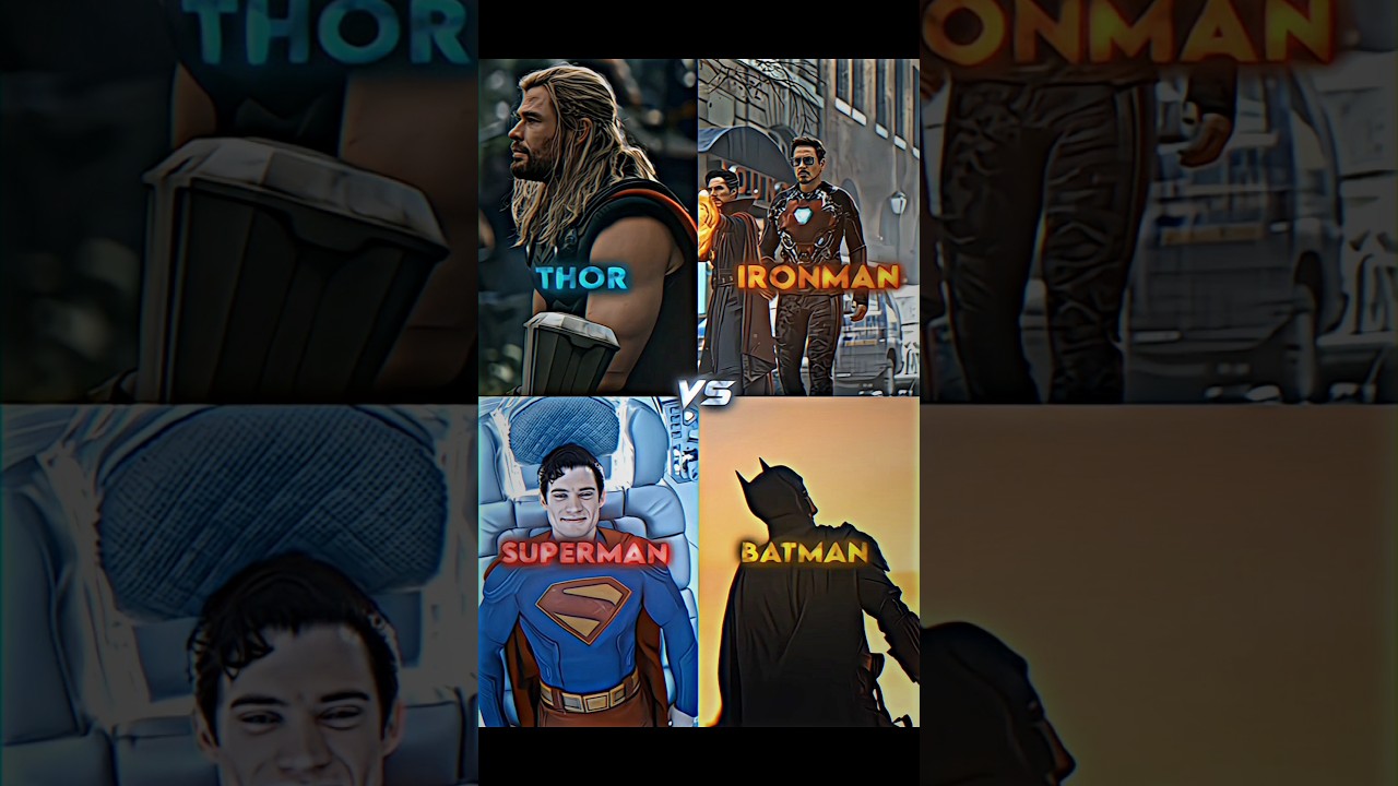 Thor & Ironman vs Batman & Sup - Req @IsiahFrancious-q1t #shorts #battle #1v1