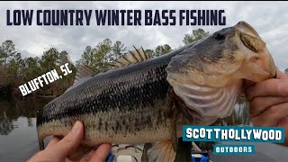 Hilton Head Winter Bass Fishing on the New River (Low Country Bass Fishing)
