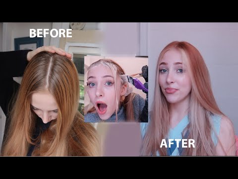 Dying hair COPPER & BLONDE | 🔥  BLEACHED FRONT STRANDS | Wella T11, Clairol NICE N EASY 8wr AUBURN