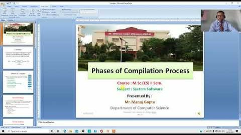 Online class on system software by manoj gupta PPTC Rewa
