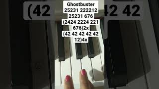 Ghostbusters Easy Piano Tutorials#shorts