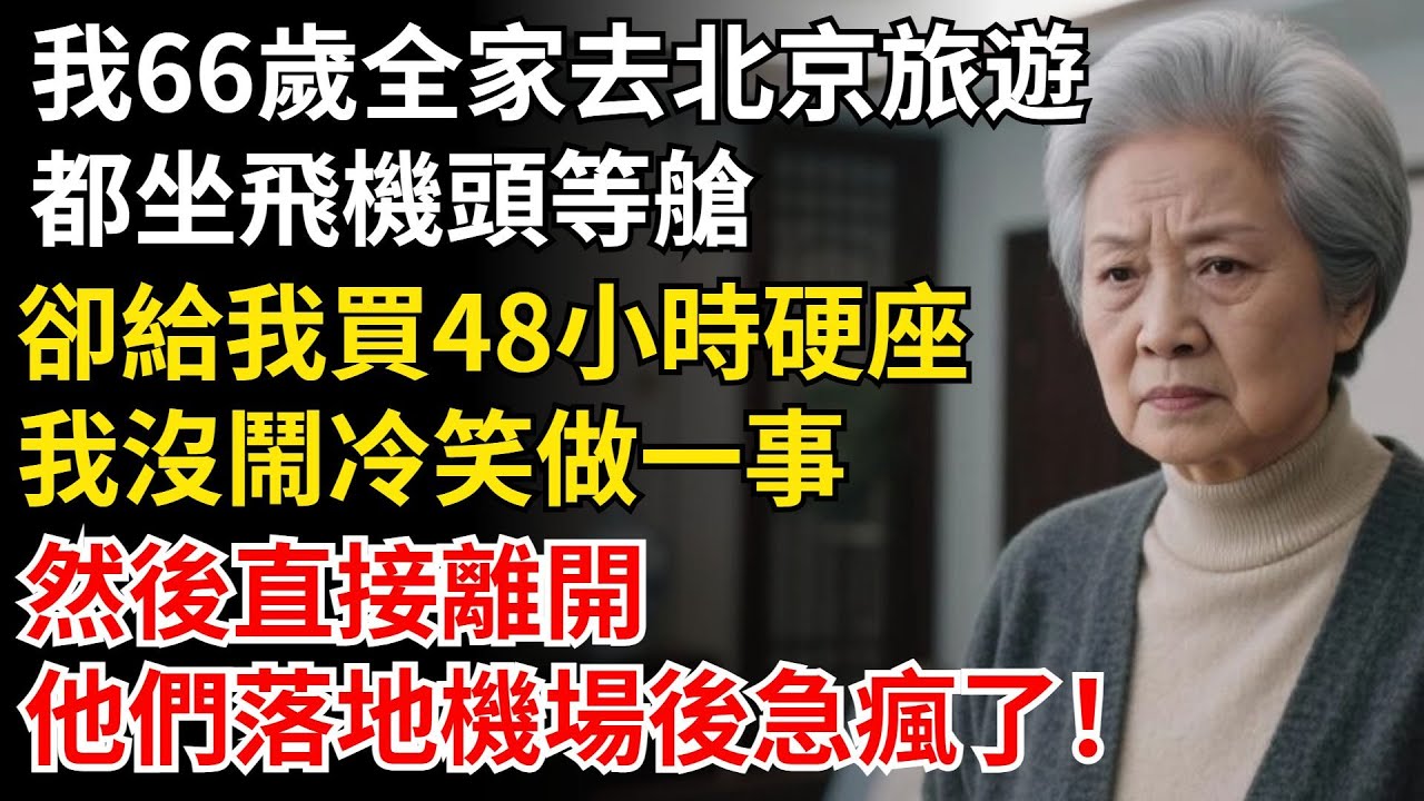 我66歲全家去北京旅遊，都坐飛機頭等艙，卻給我買48小時硬座，我沒鬧冷笑做一事，然後直接離開，他們落地機場後急瘋了！#晚年生活#中老年生活#為人處世#生活經驗#情感故事#幸福人生#上了年紀該明白的事