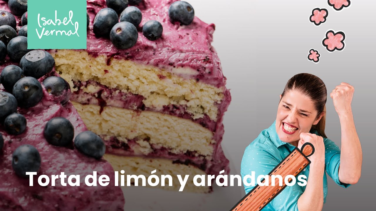 Torta de limón y arándanos