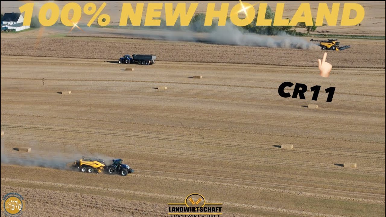 100% NEW HOLLAND! Hektar Jagd mit dem CR11 / 15m Schneidwerk & 20T Liter Korntank XXL Getreideernte