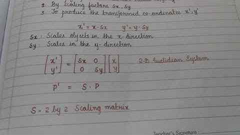 Computer Graphics🌹 Basic Transformations💮 short essay🌻MCS 053 🍓IGNOU🎁                            1.1