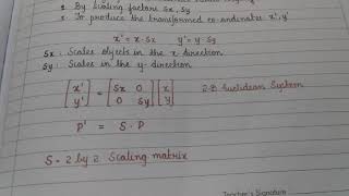 Computer Graphics🌹 Basic Transformations💮 short essay🌻MCS 053 🍓IGNOU🎁                            1.1