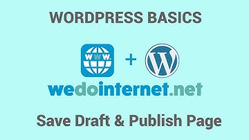 How to Save Draft and Publish a Page in WordPress