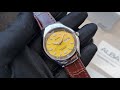 Review alba axfc37x vintage yellow dial brown croco leather strap