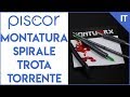 La montatura della spirale di piombo per la trota torrente