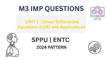 M3 Unit 1 IMP Questions | Linear Differential Equations (LDE) | SPPU #exambuddy